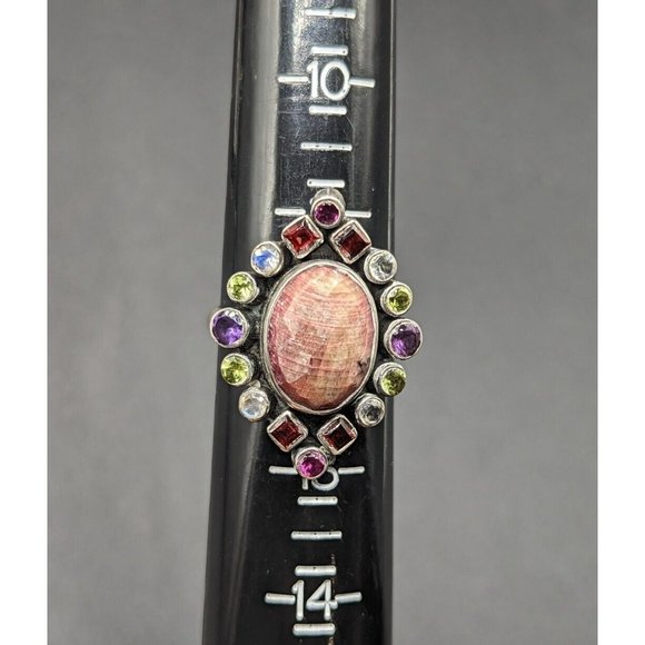 Nicky Butler NB Sterling Silver 925 Multi Gemstone Statement Ring Size 12 - Picture 9 of 10